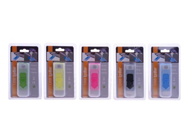 USB-Feuerzeug mit Glühspirale Neon 12er Display