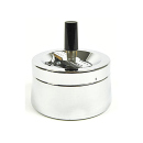 Drehaschenbecher "Trapez" Silber, 9,3 x 9,7 cm