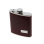 Flask "Leather optic w/ texture" red brown 7oz