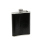 Flask "Happy Day - leather optic w/ texture" black 8oz