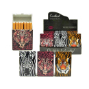 Cigarette Boxes "Safari", capacity: 21 cigs., 12p display, with pressable button