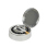 Ashtray Chrome with lid, smoke-free, 14 x 4,5 cm