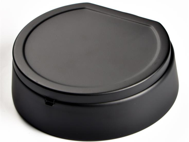Ashtray Black with lid, smoke-free 14 x 4,5 cm