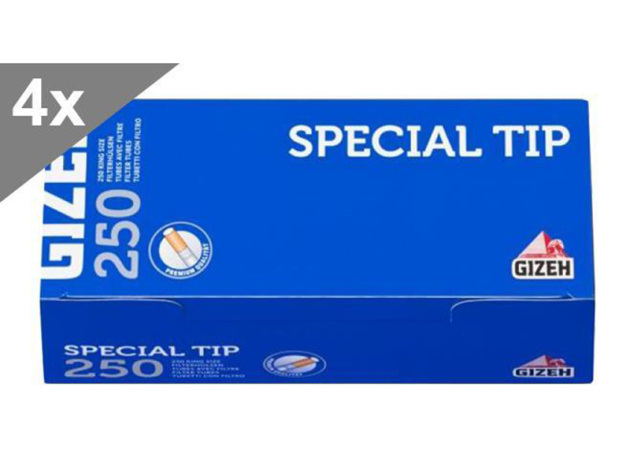 Gizeh Special Tip, 250 cigarette tubes, 4p package