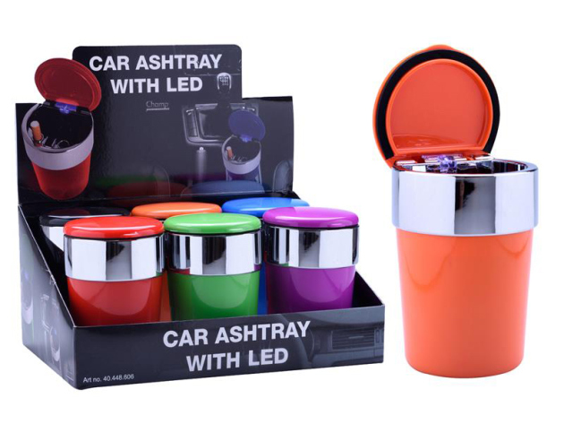 Car-Ashtray "Bunt" with light, 6p display