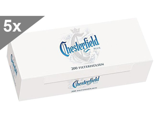 Chesterfield Blue, 200 cigarette tubes, 5p package