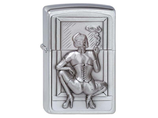 Zippo Lighter - Smoking Woman Emblem