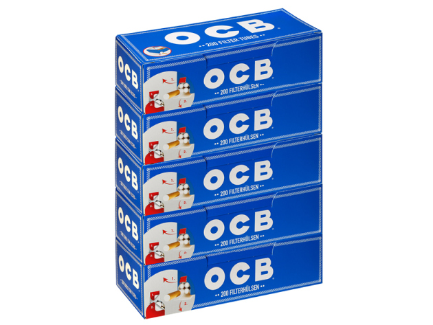 OCB, 200 cigarette tubes, 5p package