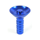 Shishakopf "Metall" Blau-Metallic auseinanderbaubar, 10,5 cm, 2,4 cm Öffnung