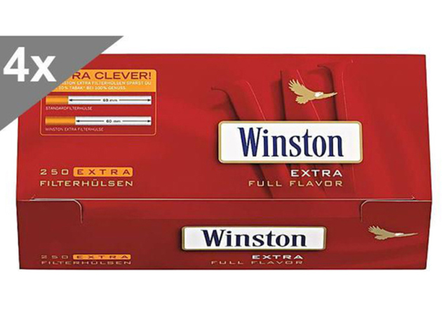 Winston Extra, 250 cigarette tubes, 4p package