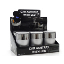 Car-Ashtray "Silver&Black" with LED, 6p display