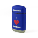Sturmfeuerzeuge "I love Hamburg / Moin Moin" Relief, blau 20er Display