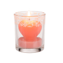 Heart-Shaped Candle in Glas with decoration, 6 x 5 cm, 3...