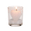 Heart-Shaped Candle in Glas with decoration, 6 x 5 cm, 3 colours assorted, 12 pcs. Display