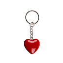 Metall-Schlüsselanhänger mit Polyresin-Herz, 3,5 cm, sortiert(rot und weiß) in Geschenktüte, 24er Display