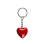 Metal-Key Chain with Polyresin-Herz, 3,5 cm, assorted (red and white) in gift bag, 24 pcs. Display