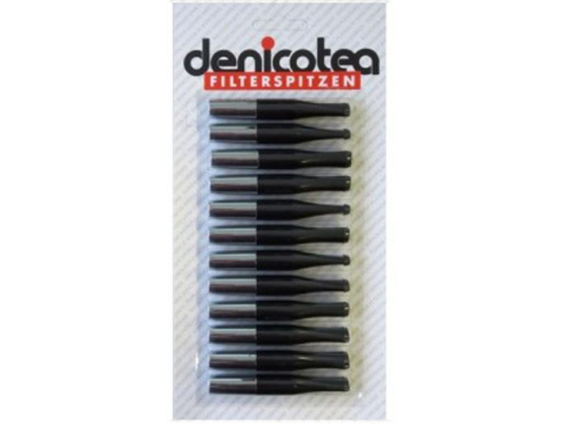 Denicotea Cigarette Holders Standard Black/chrom mini 12p Karte