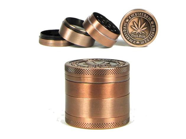 Grinder Amsterdam 1 4p, Copper-Antique, 40 x 35 mm