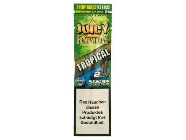 Juicy Blunts Hemp Wraps - TROPICAL (Passion), 25er Display