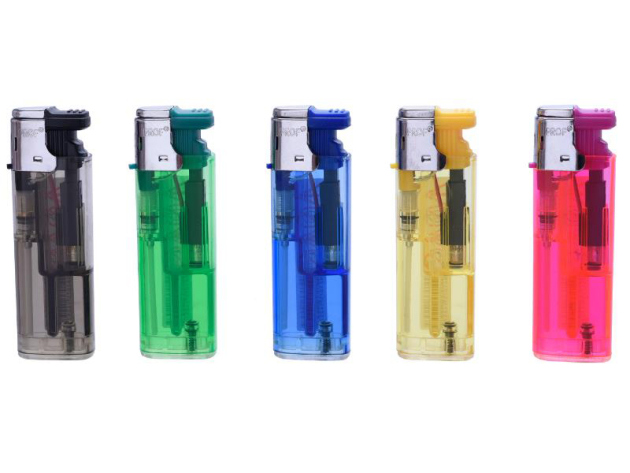 Storm Lighters "Transparent Slidecap" Rede Turbo-Flame, 5 colours assorted, 50p Display