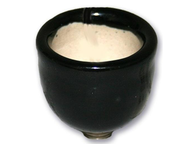 Keramikkopf Keramik, Schwarz, 3 cm