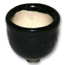 Shishakopf Keramik, Schwarz, 3 cm