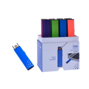 USB-Feuerzeug mit Glühspirale "Punktiert und farbig" 12er Display