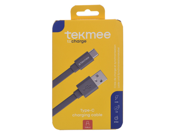Tekmee Ladekabel USB auf USB-C, 1m, versch. Farben