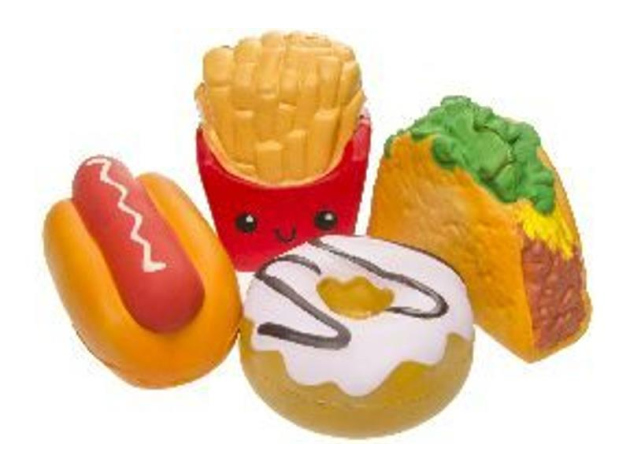 Quetsch Fast-Food 4-fach sortiert, 7x11 cm/ 9x13 cm, 24er Display