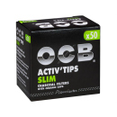 OCB Filter Slim Activ Tips Active Charcoal 7mm, 50 pieces
