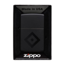 Zippo Lighter - HSV Black Matt / Black Rhombus