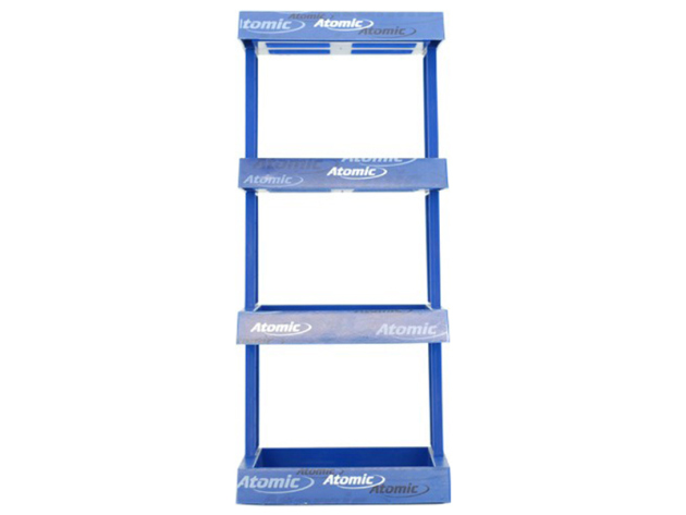 Feuerzeugaufsteller Atomic Kunststoff Blau, 3 Etagen