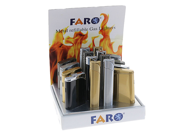 Metallfeuerzeuge "Divers" versch. Farben und Formen;  16er Display