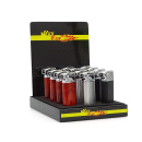 Pipe Lighter "Luxus" 3-coloured assorted, 12p display