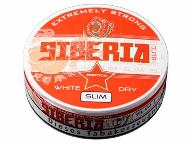 Siberia 80° Red Slim White Dry 13g, Kautabak (Rücknahme ist ausgeschlossen!)