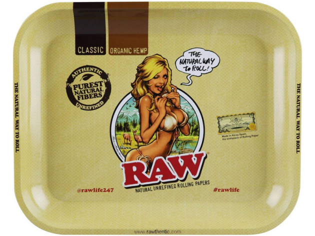 275x175mm Drehunterlage/Metalltablett Rolling Tray RAW Small RAW GIRL 