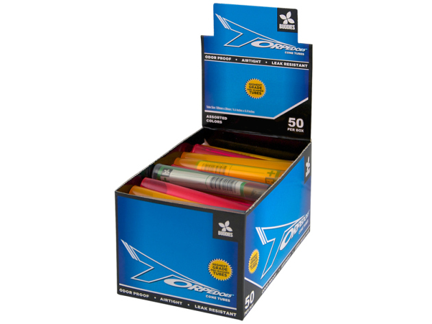 Torpedoes Cone Tubes different colours, 50p Display