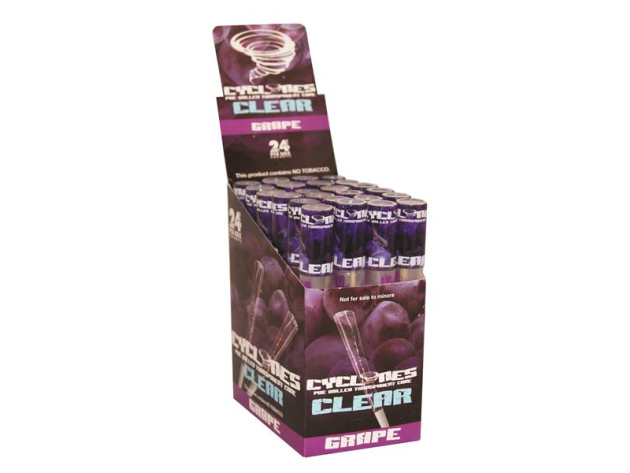 Cyclones Cone CLEAR "Grape", King Size  24er Display