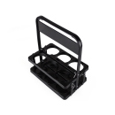 Flaschenträger schwarz, klappbar, für 6 Flaschen Ø 7,5 cm