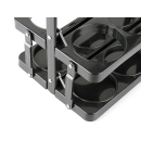 Flaschenträger schwarz, klappbar, für 6 Flaschen Ø 7,5 cm