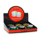 Grinder "Amsterdam" 4-tlg., Gold und Silber, 35 x 50 mm; einzeln