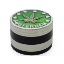 Grinder "Amsterdam" 4-tlg., Gold und Silber, 35 x 50 mm; einzeln