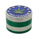 Grinder "Amsterdam" 4-tlg., Gold und Silber, 35 x 50 mm; einzeln