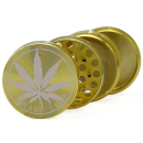 Grinder "Grass Leaf" 4-tlg., gold, 37 x 40 mm
