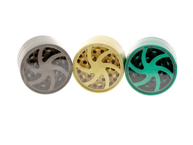 Grinder "Spiral Star" 4-tlg., 37 x 50 mm,3-fach sortiert, einzeln