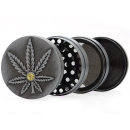 Grinder Hanfblatt mit Stein, 35 x 51 mm; einzeln