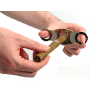 Cigar-Cutter,"Anthrazit-Gold", double-edged, 95 x 4 mm