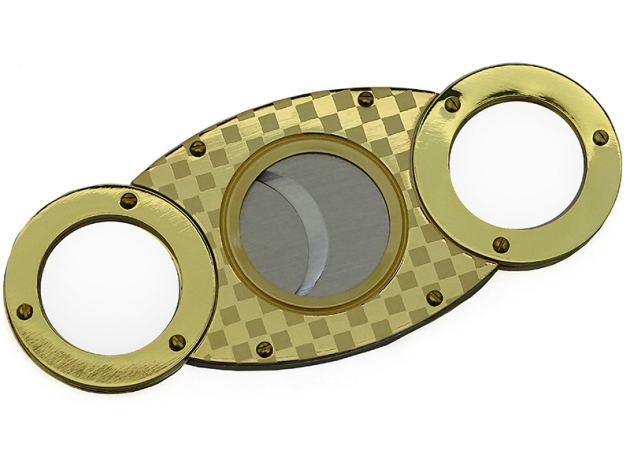 Cigar-Cutter "Gold", double-edged, 95 x 40 mm