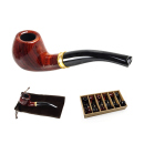 Tobacco Pipe, wooden, plastic mouthpiece, 9mm Filter