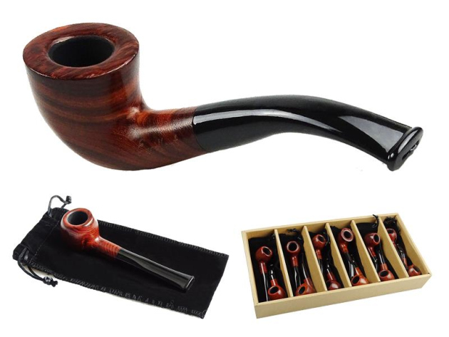 Pfeife "Basic" mit Kunststoff Mundstück, 9mm Filter